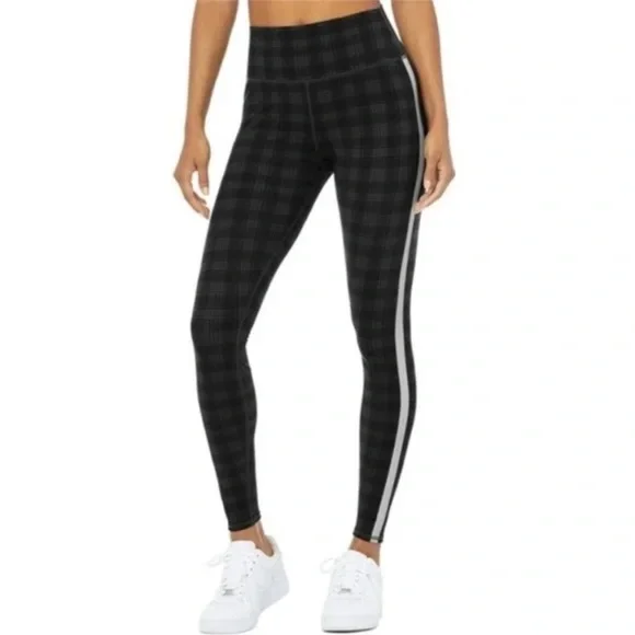 ALO Yoga | Pants & Jumpsuits | Occasion Leggings Black Plaid SZ Small - Picture 7 of 9